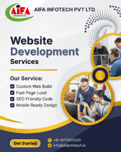 A web developer coding a responsive website using HTML, CSS, JavaScript, and modern frameworks.